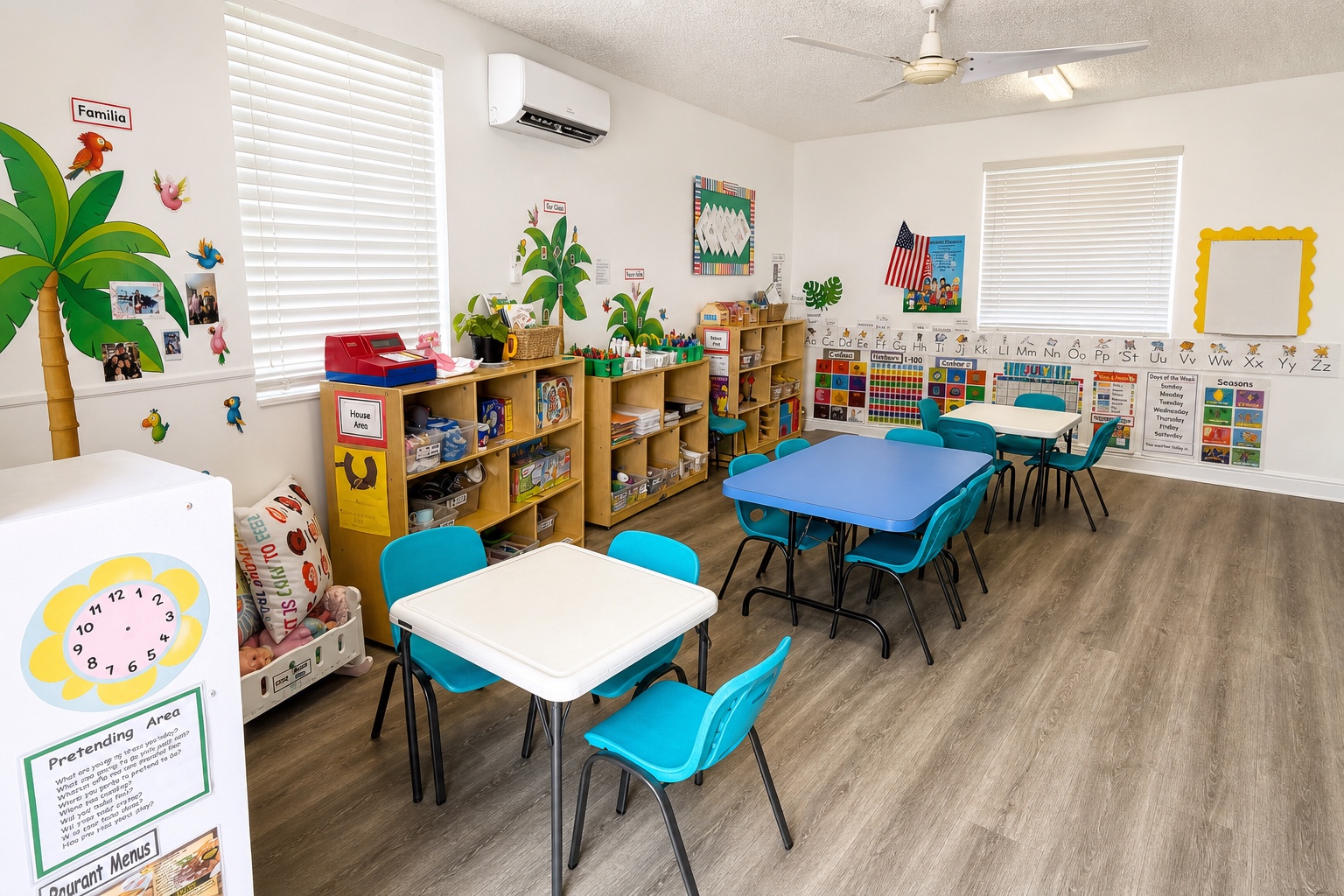 A bright classroom at Little Apple Learning Center Location 1