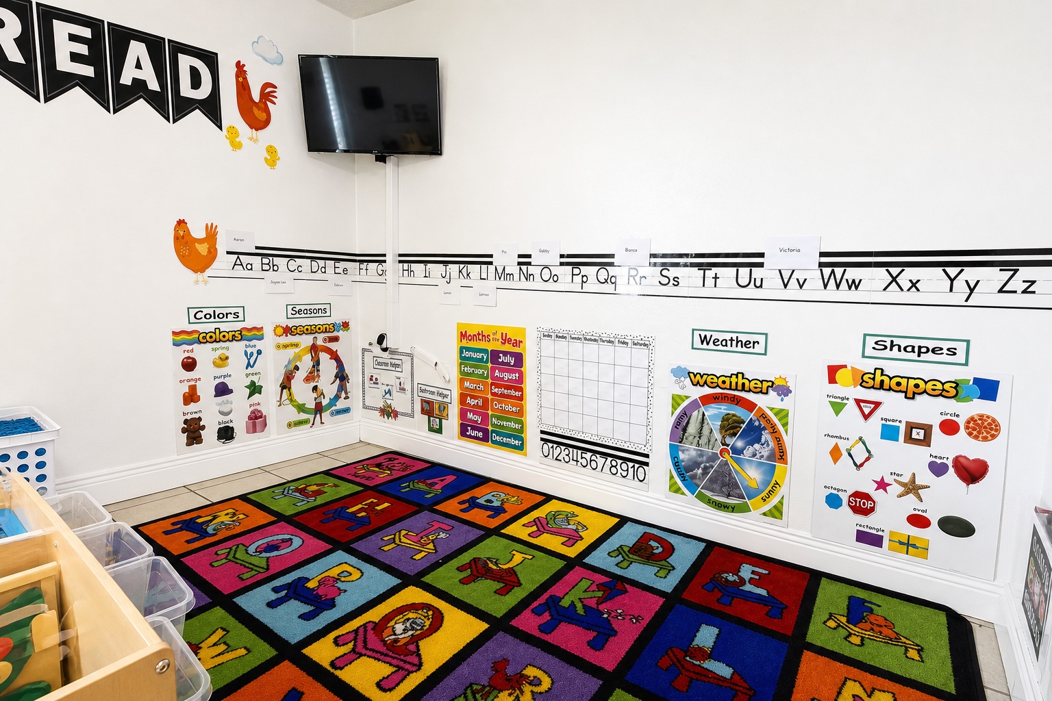 Literacy area at Little Apple Location 1